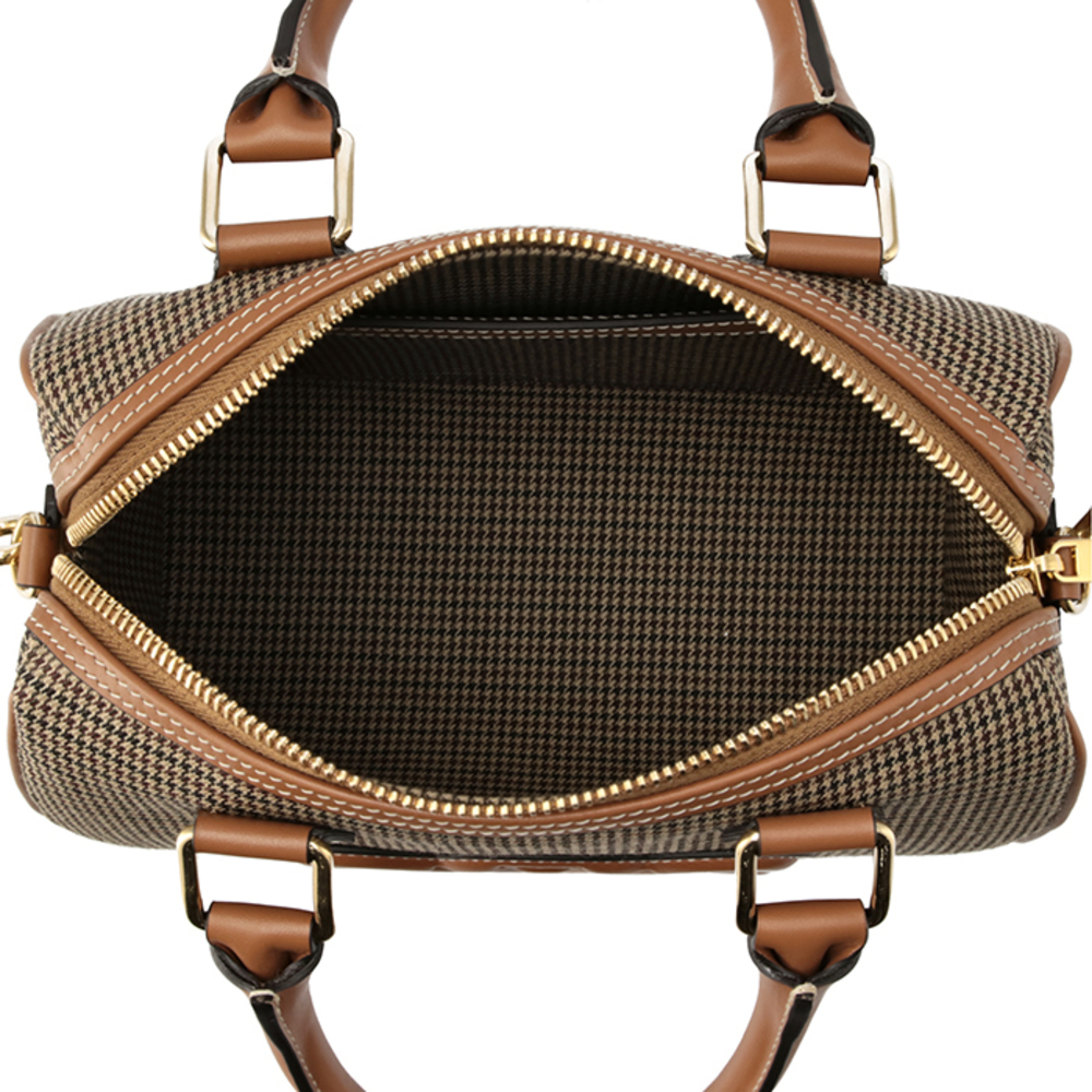 Celine Small Triomphe Boston Bag Houndstooth Brown - Picture 6 of 10